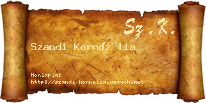 Szandi Kornélia névjegykártya